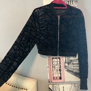 Sheer cropped jacket
